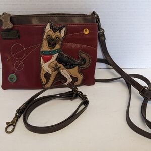 Chala German Shepherd Convertible Wristlet Crossbody Mini Purse